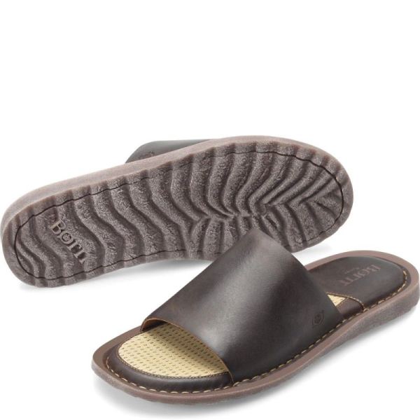 Born | Men's Leeward Basic Sandals - Dark Castano (Brown) | Quick Ship