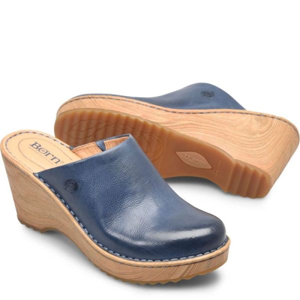 Born | Women's Natalie Clogs - Navy (Blue) | Quick Ship