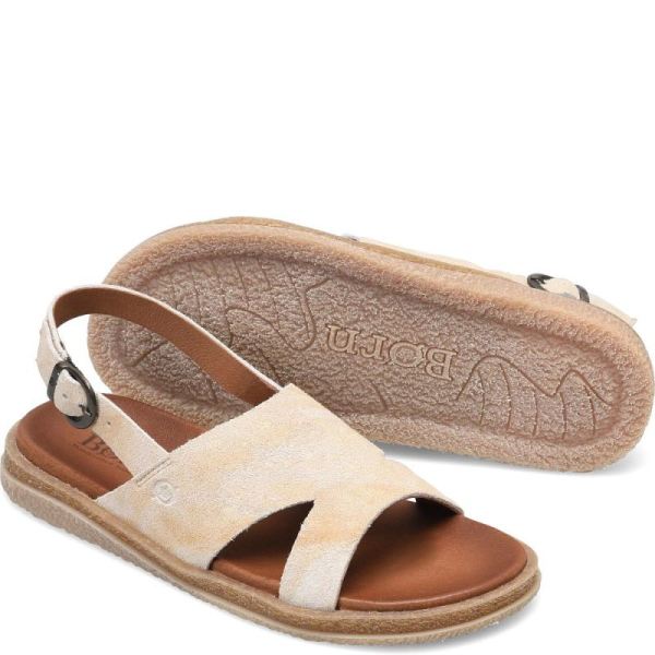 Born | Women's Carah Sandals - Natural Sand Suede (Tan) | Quick Ship