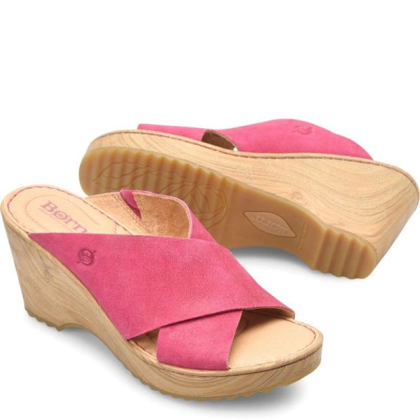 Born | Women's Nora Sandals - Dark Peonia (Pink) | Quick Ship