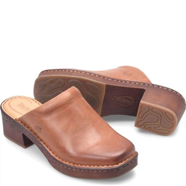 Born | Women's Hilary Clogs - Cognac (Brown) | Quick Ship