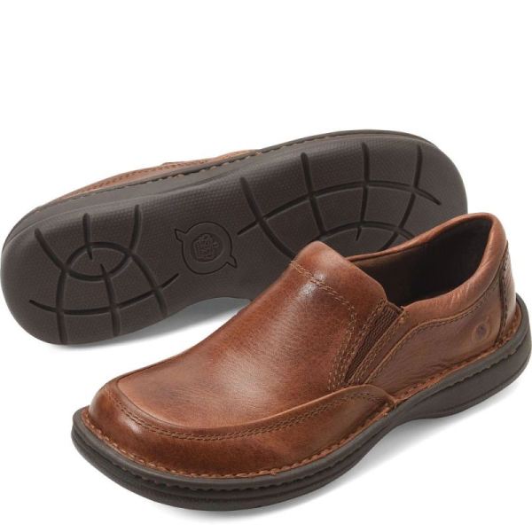 Born | Men's Blast III Slip-Ons & Lace-Ups - Dark Tan Whiskey (Brown) | Quick Ship