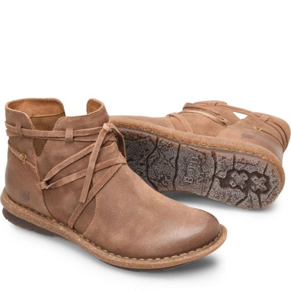 Born | Women's Tarkiln Boots - Toast Almond Distressed (Tan) | Quick Ship