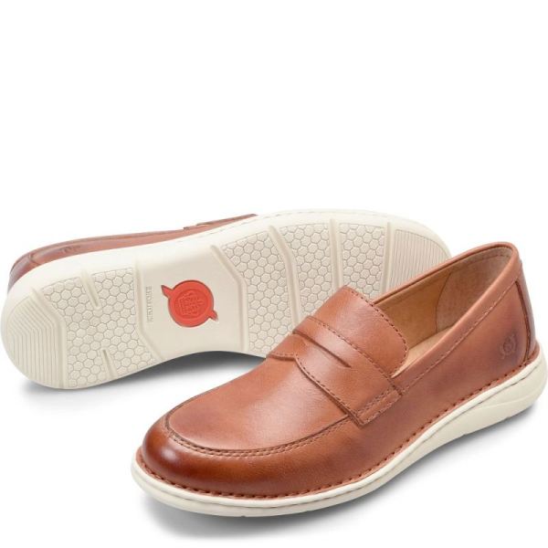 Born | Men's Taylor Slip-Ons & Lace-Ups - Cognac (Brown) | Quick Ship