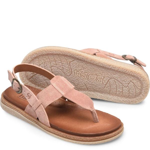 Born | Women's Cammie Sandals - Blush Malve Suede (Pink) | Quick Ship