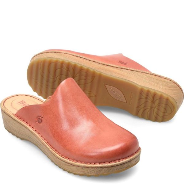 Born | Women's Andy Clogs - Rust Cayenne (Red) | Quick Ship