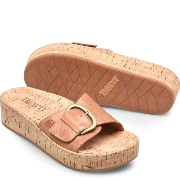 Born | Women's Sloane Sandals - Tan Cuoio (Brown) | Quick Ship