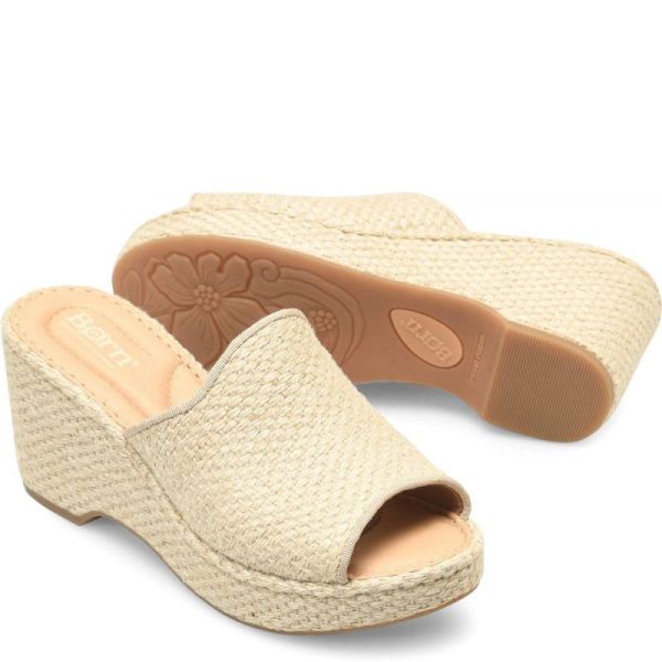 Born | Women's Lilah Raffia Sandals - Natural Raffia (Tan) | Quick Ship