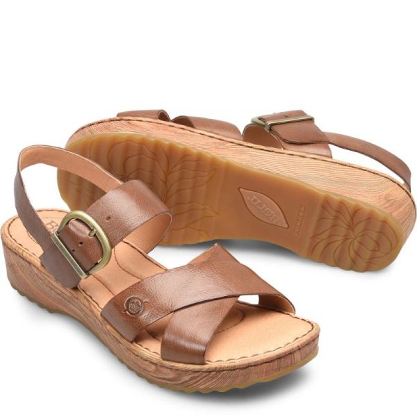 Born | Women's Aida Sandals - Luggage (Brown) | Quick Ship