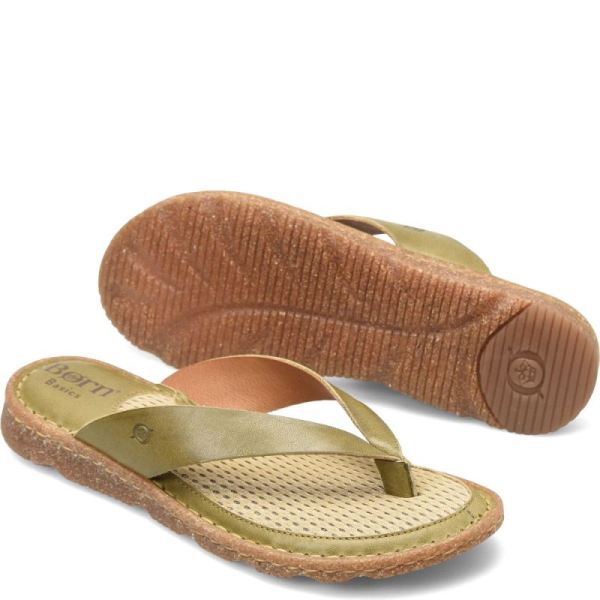 Born | Women's Bora Basic Sandals - Olive (Green) | Quick Ship
