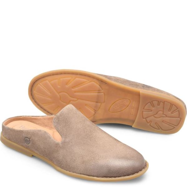 Born | Women's Maia Flats - Taupe Distressed (Tan) | Quick Ship