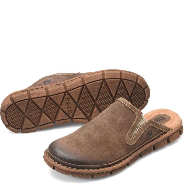 Born | Men's Maxim Slip-Ons & Lace-Ups - Taupe Avola Distressed (Tan) | Quick Ship
