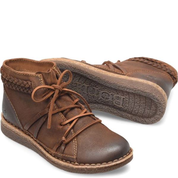 Born | Women's Temple II Boots - Glazed Ginger Distressed (Brown) | Quick Ship