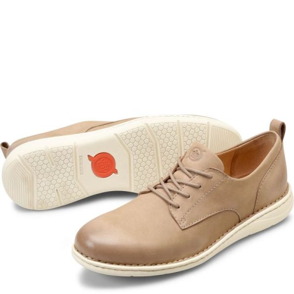 Born | Men's Todd Slip-Ons & Lace-Ups - Taupe Stone (Tan) | Quick Ship