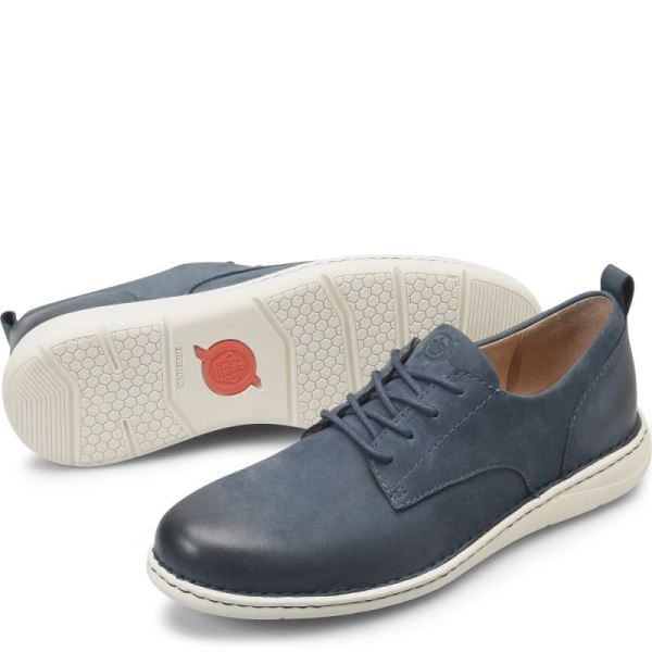 Born | Men's Todd Slip-Ons & Lace-Ups - Navy Blue Night Nubuck (Blue) | Quick Ship