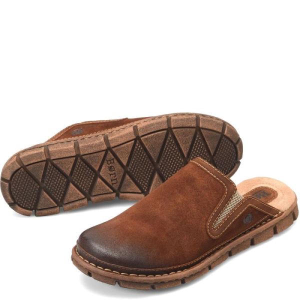 Born | Men's Maxim Slip-Ons & Lace-Ups - Glazed Ginger Distressed (Brown) | Quick Ship