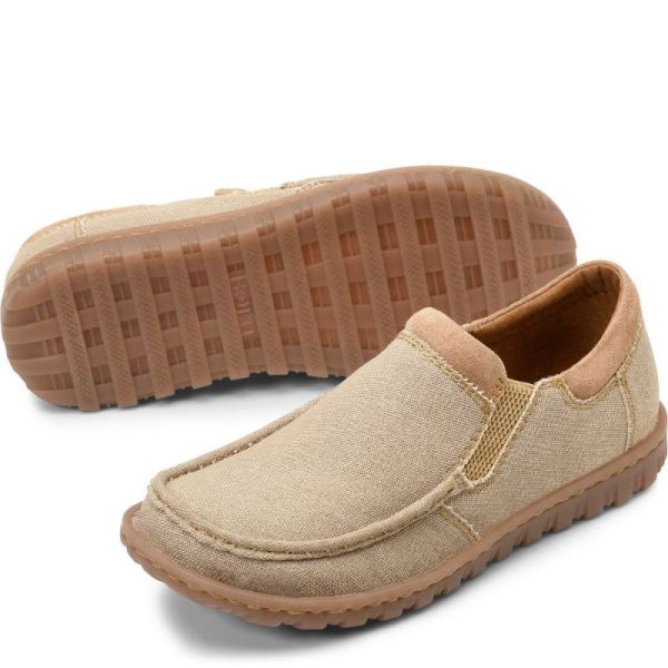 Born | Men's Gudmund Slip-Ons & Lace-Ups - Natural Canvas (Tan) | Quick Ship