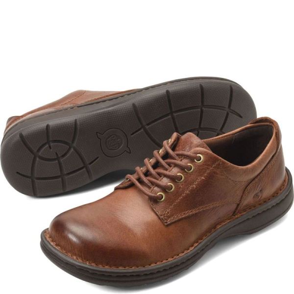 Born | Men's Hutchins III Slip-Ons & Lace-Ups - Dark Tan Whiskey (Brown) | Quick Ship