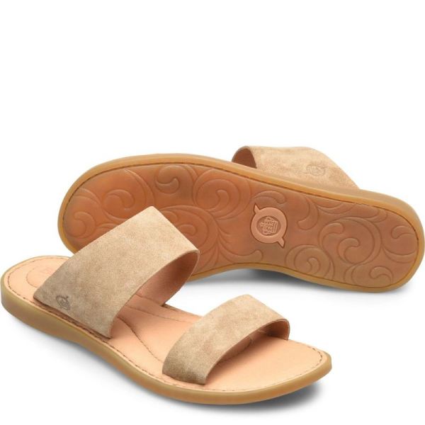 Born | Women's Inslo Sandals - Taupe Suede (Tan) | Quick Ship