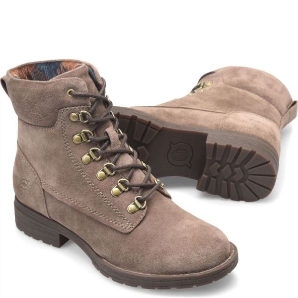 Born | Women's Codi Boots - Mustang Taupe Suede (Tan) | Quick Ship