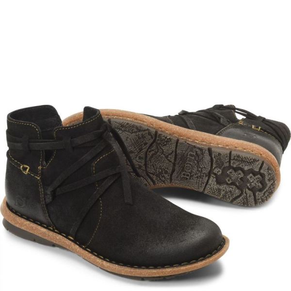 Born | Women's Tarkiln Boots - Black Distressed (Black) | Quick Ship