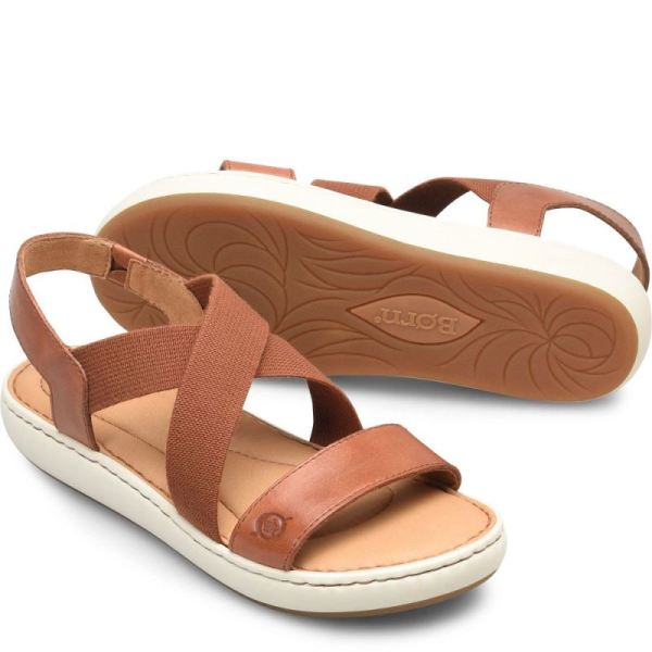 Born | Women's Jayla Sandals - Cognac Brown Combo (Brown) | Quick Ship