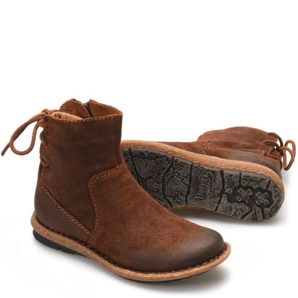 Born | Women's Taran Boots - Glazed Ginger Distressed (Brown) | Quick Ship