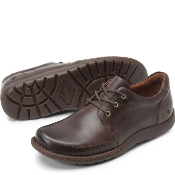Born | Men's Nigel 3-Eye Slip-Ons & Lace-Ups - Cocoa Brown (Brown) | Quick Ship