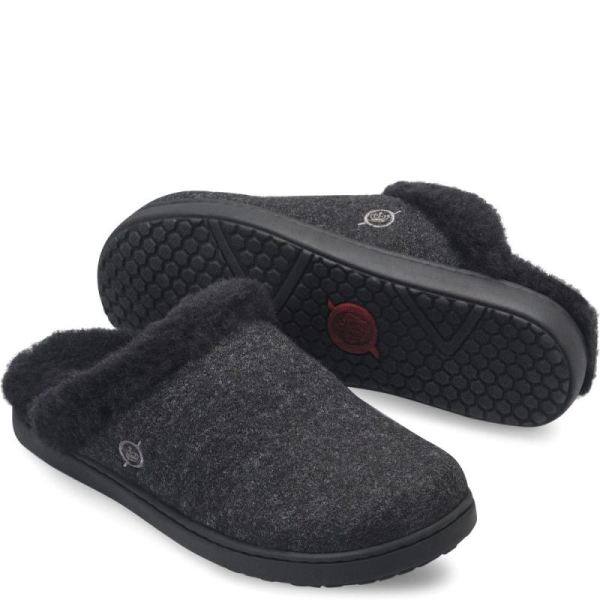 Born | Women's Zoe Clogs - Black Wool Combo (Black) | Quick Ship