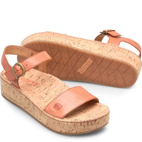 Born | Women's Sari Sandals - Orange Papaya (Orange) | Quick Ship