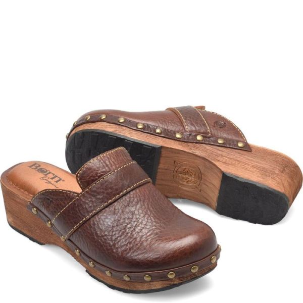 Born | Women's Topaz Clogs - Cinnamon Stick (Brown) | Quick Ship