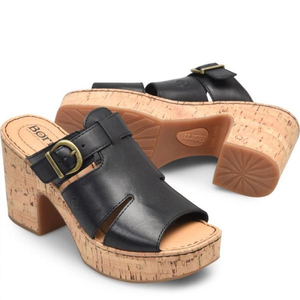 Born | Women's Brooklan Sandals - Black | Quick Ship