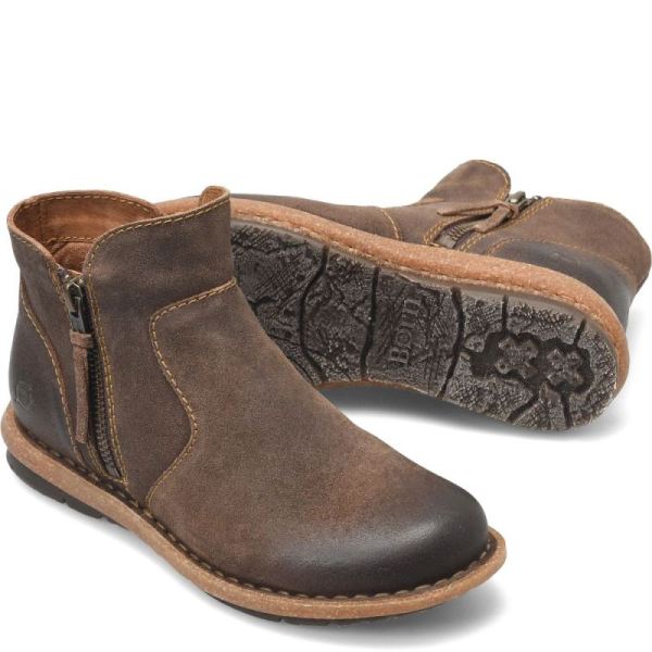 Born | Women's Thia Boots - Taupe Avola Distressed (Tan) | Quick Ship