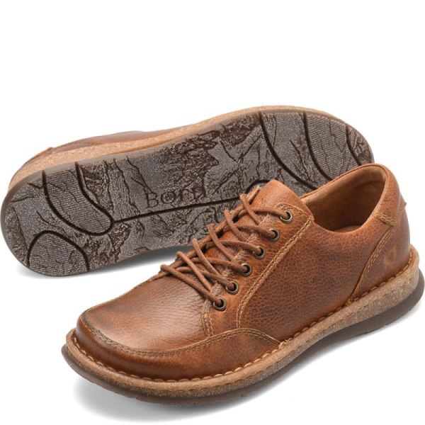 Born | Men's Bronson Slip-Ons & Lace-Ups - Saddle Tan (Brown) | Quick Ship