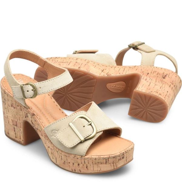 Born | Women's Browyn Sandals - Natural Sand Suede (Tan) | Quick Ship