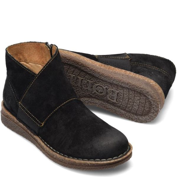 Born | Women's Tora Boots - Black Distressed (Black) | Quick Ship