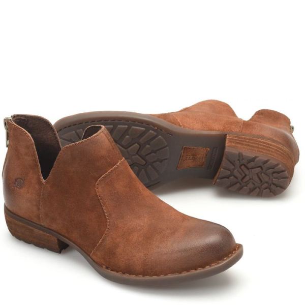 Born | Women's Kerri Boots - Rust Tobacco Distressed (Brown) | Quick Ship