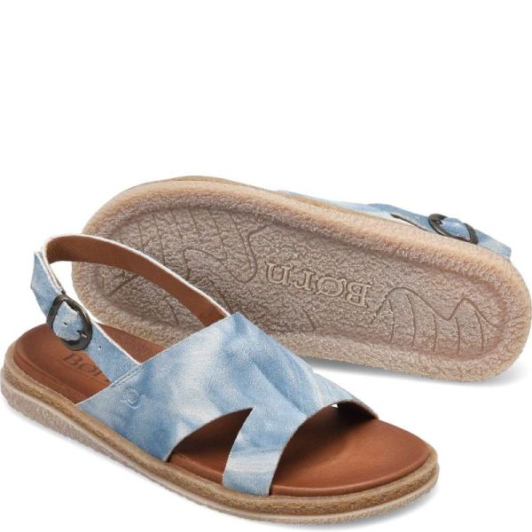 Born | Women's Carah Sandals - Star Light Blue Suede (Multicolor) | Quick Ship