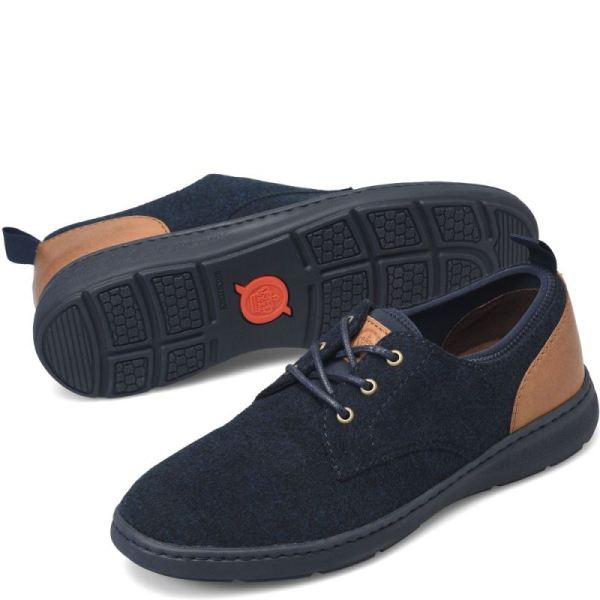 Born | Men's Marcus Slip-Ons & Lace-Ups - Navy Wool Combo (Blue) | Quick Ship