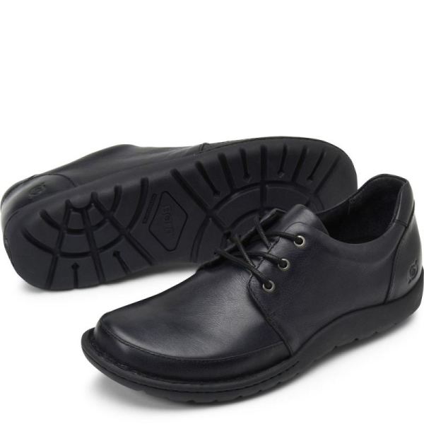 Born | Men's Nigel 3-Eye Slip-Ons & Lace-Ups - Black | Quick Ship