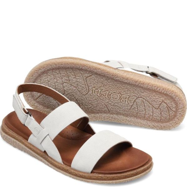 Born | Women's Cadyn Sandals - Light Fog Suede (Grey) | Quick Ship
