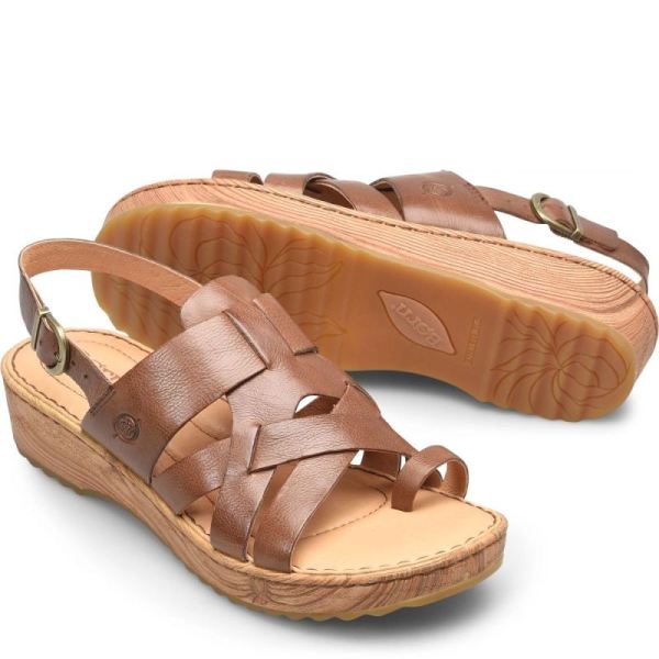 Born | Women's Abbie Sandals - Luggage (Brown) | Quick Ship