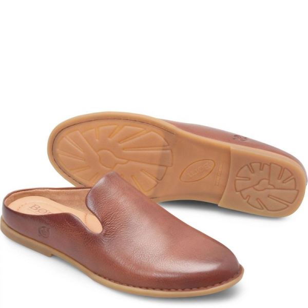 Born | Women's Maia Flats - Dark Tan Bourbon (Brown) | Quick Ship