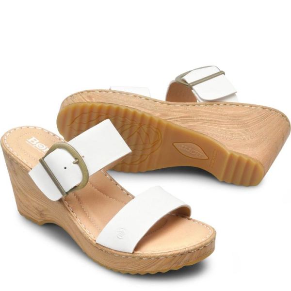 Born | Women's Emily Sandals - White Bianco (White) | Quick Ship