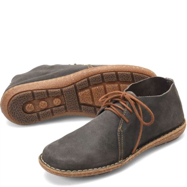 Born | Men's Nash Boots - Dark Concrete Distressed (Grey) | Quick Ship