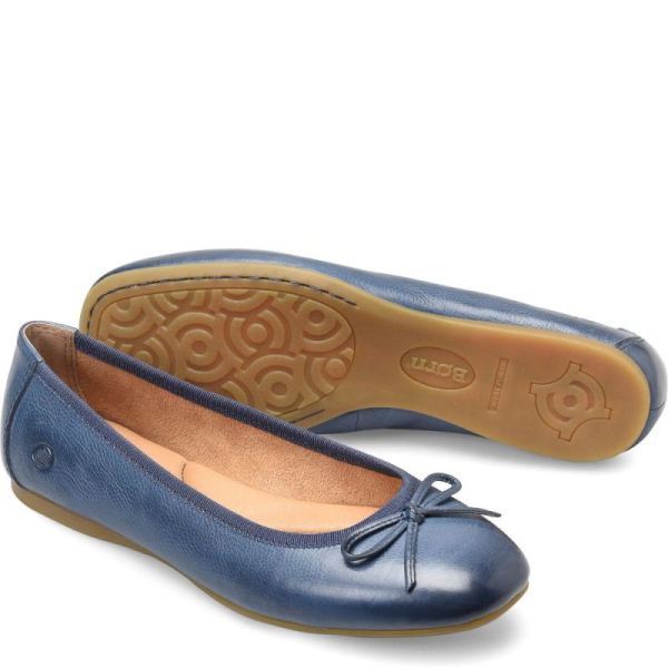 Born | Women's Brin Flats - Navy Marine (Blue) | Quick Ship