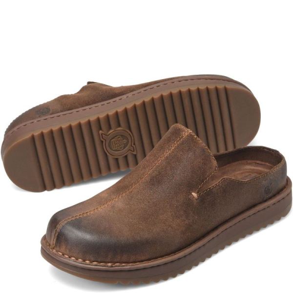 Born | Men's Jude Slip-Ons & Lace-Ups - Tan Caramel Distressed (Brown) | Quick Ship - Click Image to Close