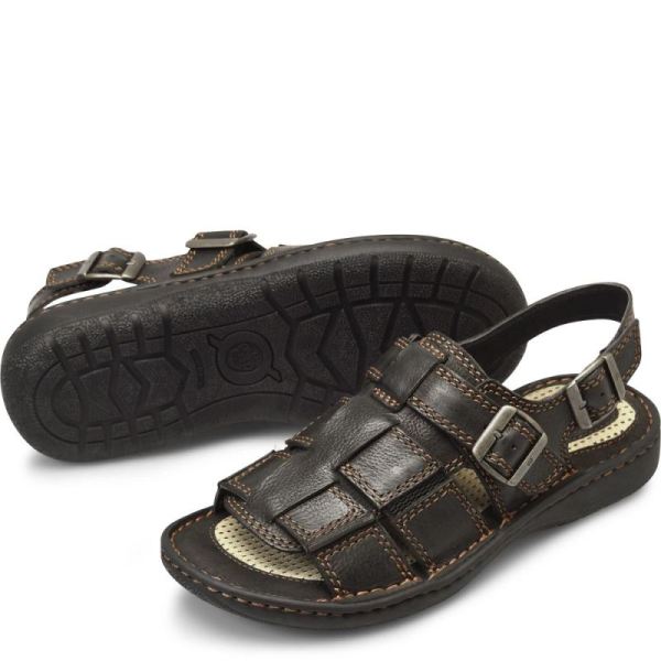 Born | Men's Miguel Sandals - Black | Quick Ship