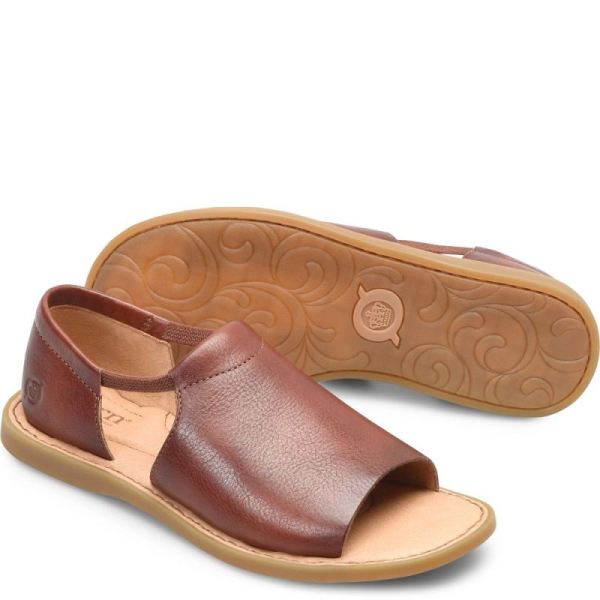 Born | Women's Cove Modern Sandals - Dark Tan Bourbon (Brown) | Quick Ship