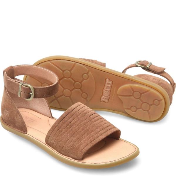 Born | Women's Margot Sandals - Earth Suede (Brown) | Quick Ship
